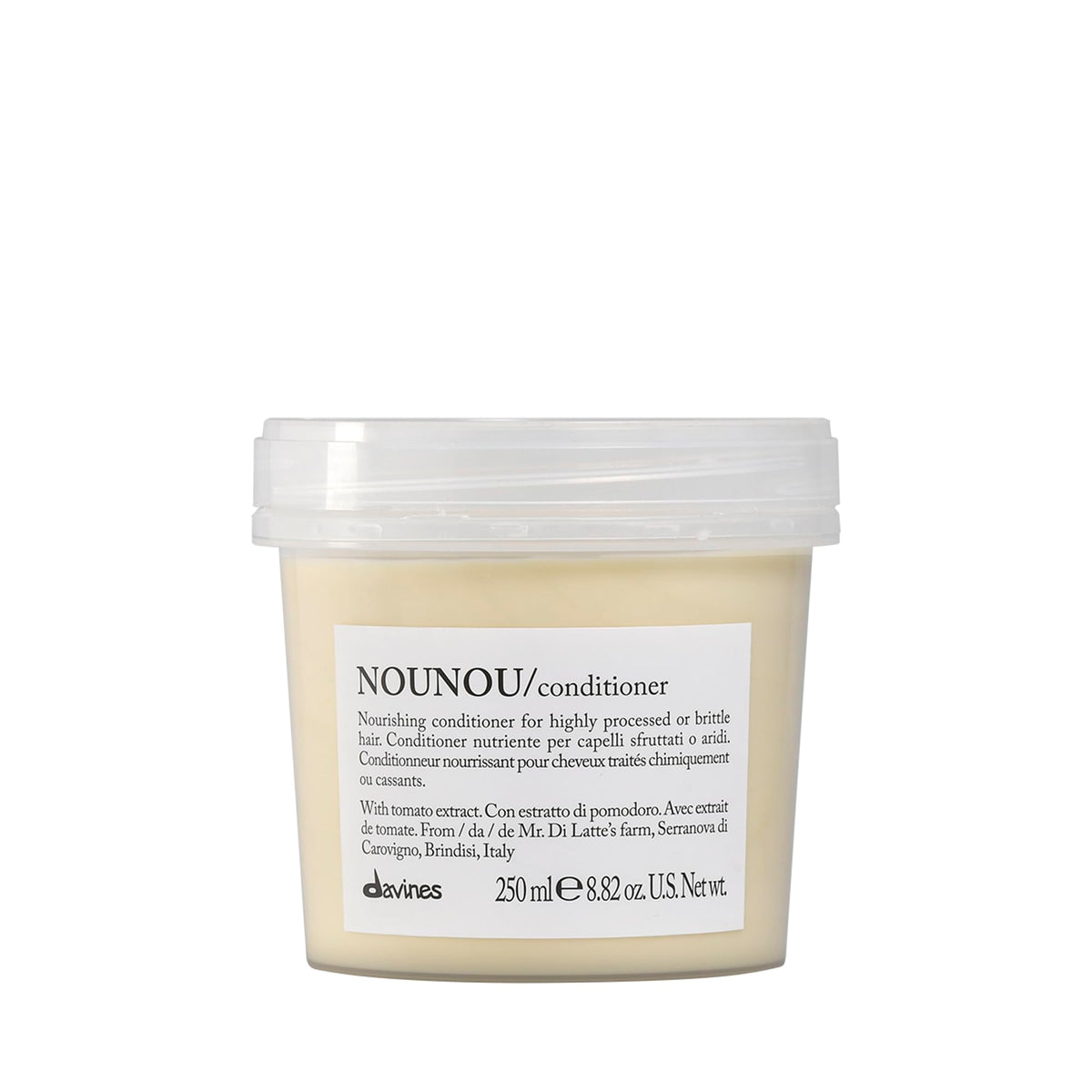 Davines Nounou Conditioner - Hydrating For Bleached, Damaged Hair | 8.45 Fl Oz