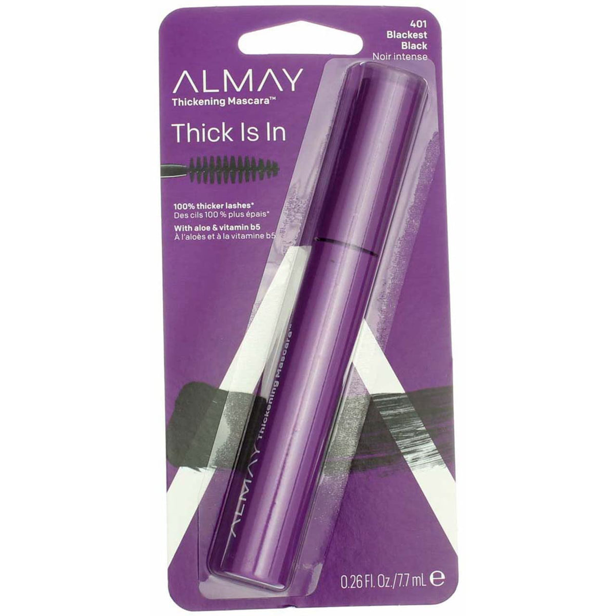 Almay One Coat Thickening Mascara, Blackest Black, 0.26 Oz (Pack Of 2) - Volumizing