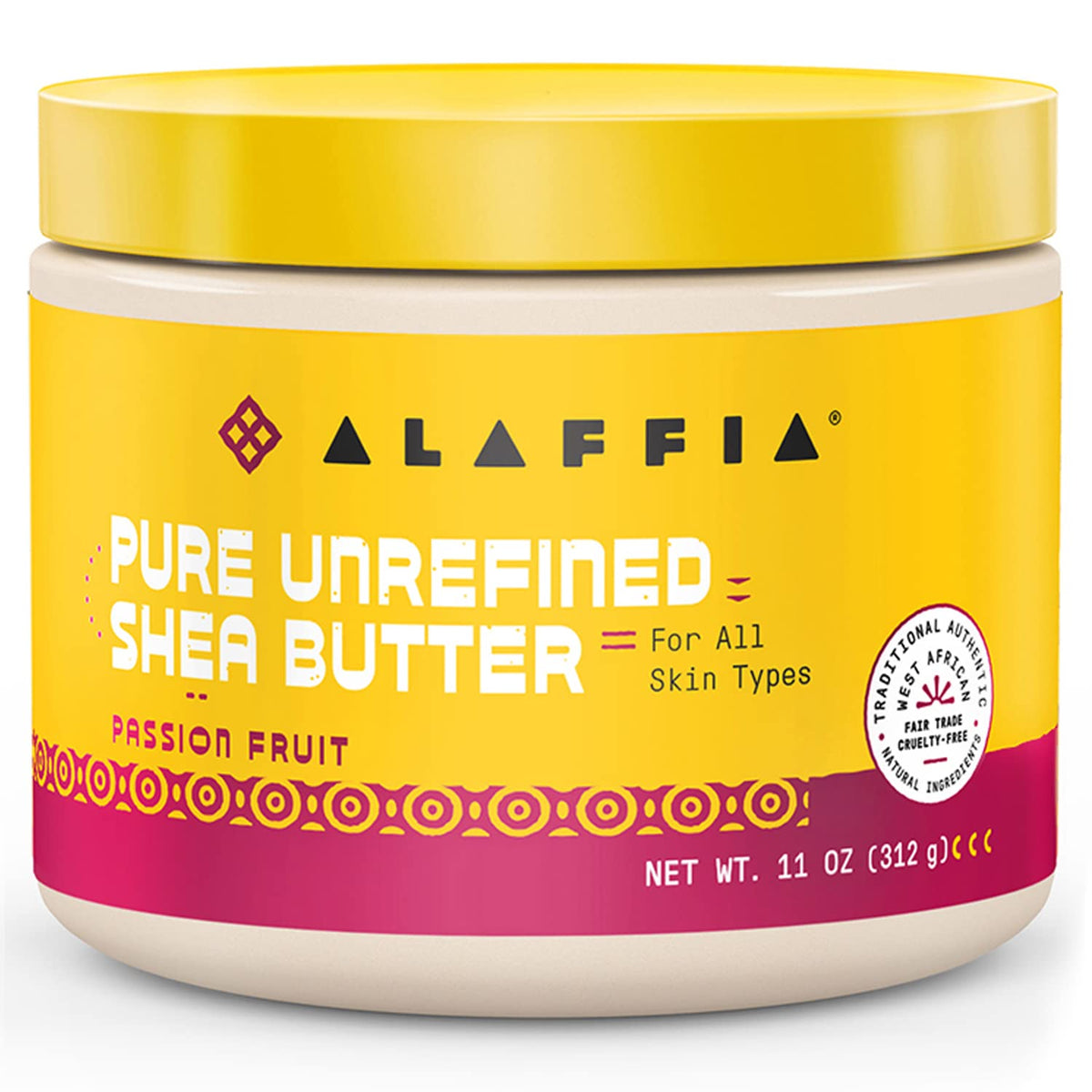 Alaffia Pure Shea Butter Lotion With Passion Fruit, 11 Oz - Moisturizer For Skin & Hair