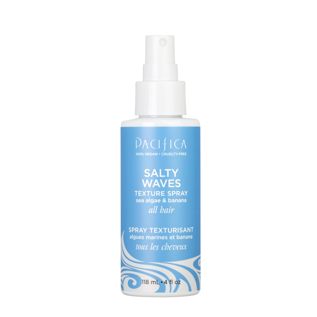 Pacifica Beauty Salty Waves Sea Salt Spray, Hydrating, Curl Enhancing, Vegan, 4 Fl Oz