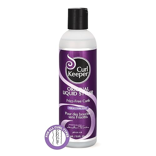 Curl Keeper Anti-Frizz Curl Defining Hair Styler - Lightweight Liquid Gel for Wavy & Curly Hair