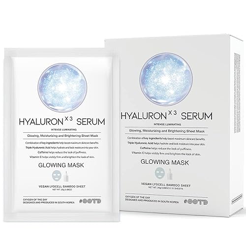 #Ootd Triple Hyaluron Hydrating Mask For Dry Skin, Anti-Aging, 10 Count, Vegan Beauty