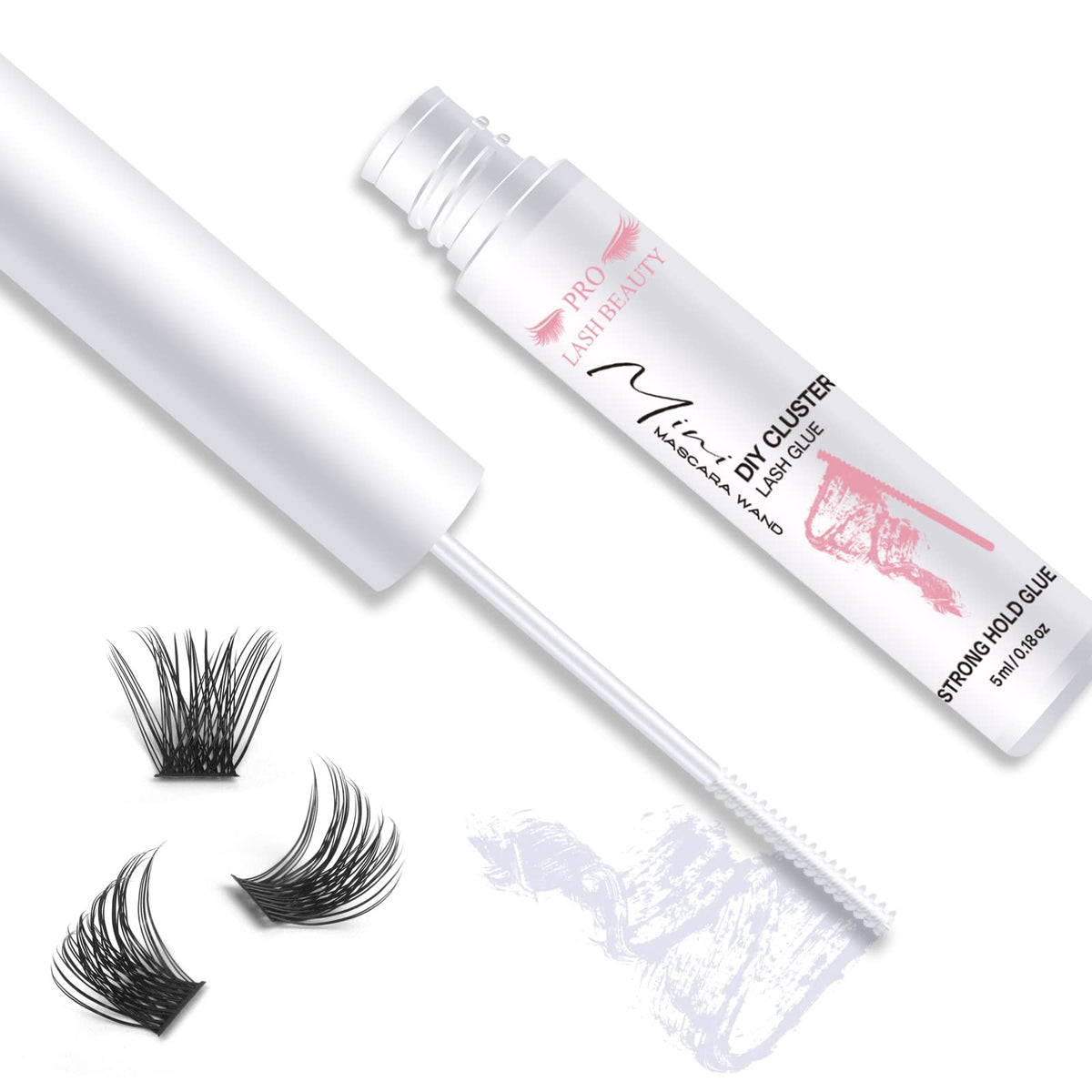 Pro Lashbeauty Clear Cluster Lash Glue - Diy Eyelash Extension, 48H Waterproof, 5Ml