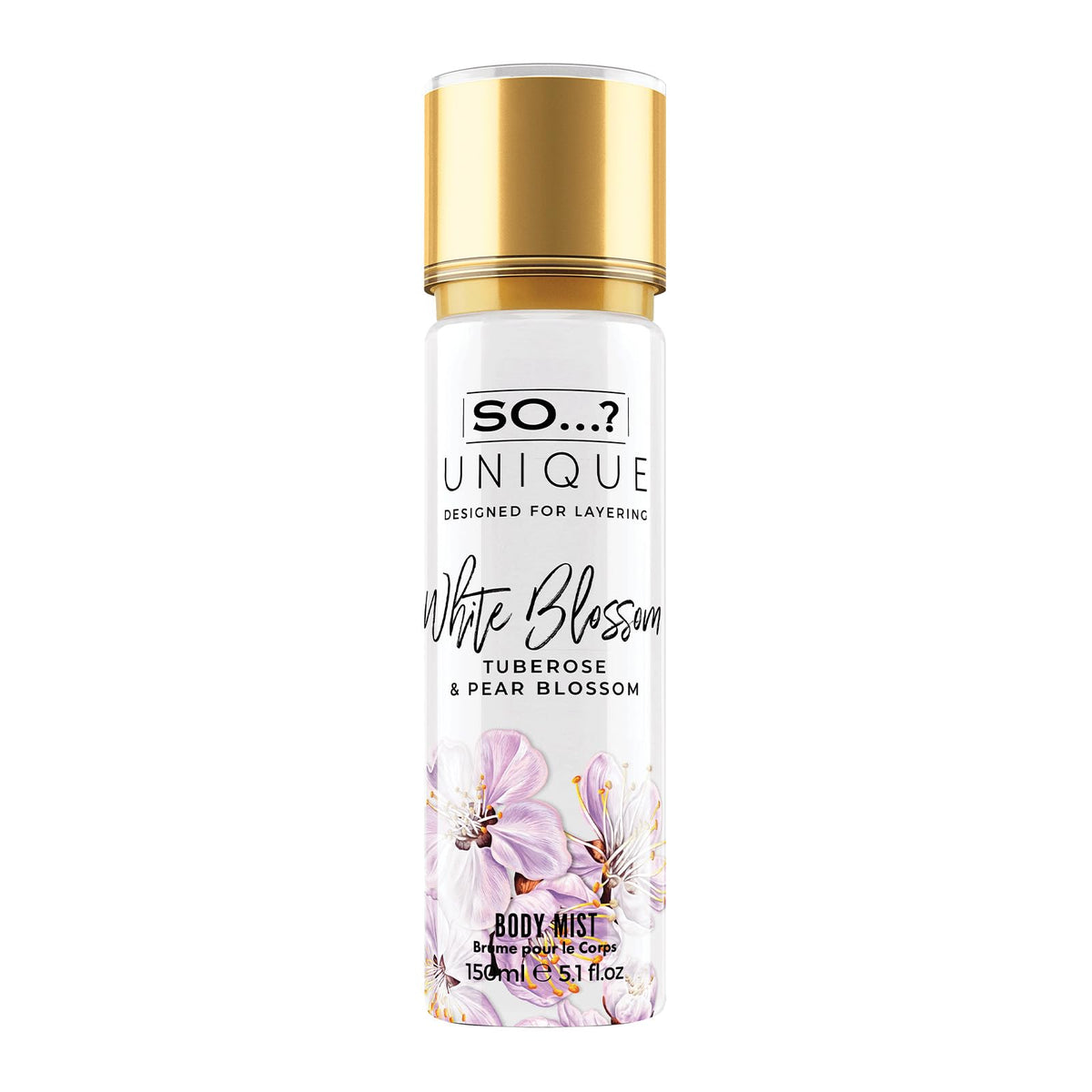 So Unique White Blossom Body Mist  Floral Vanilla Perfume for Women  Over 800 Sprays  Lasting 6 Hours  Ideal Gifts for W