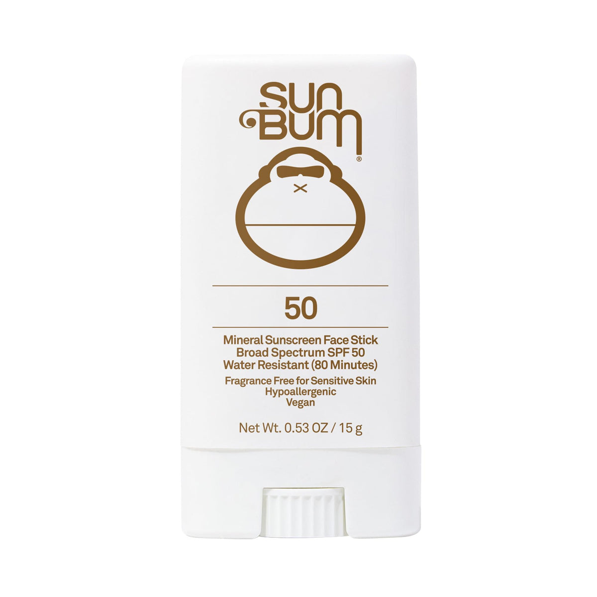 Sun Bum Mineral Spf 50 Face Stick Sunscreen - Water-Resistant, Hypoallergenic, Travel Friendly 0.53 Oz