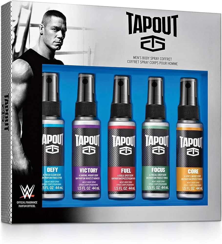 Tapout Men’S Body Spray Gift Set - 5 Pack, 1.6 Fl Oz Each, Perfect For Any Occasion