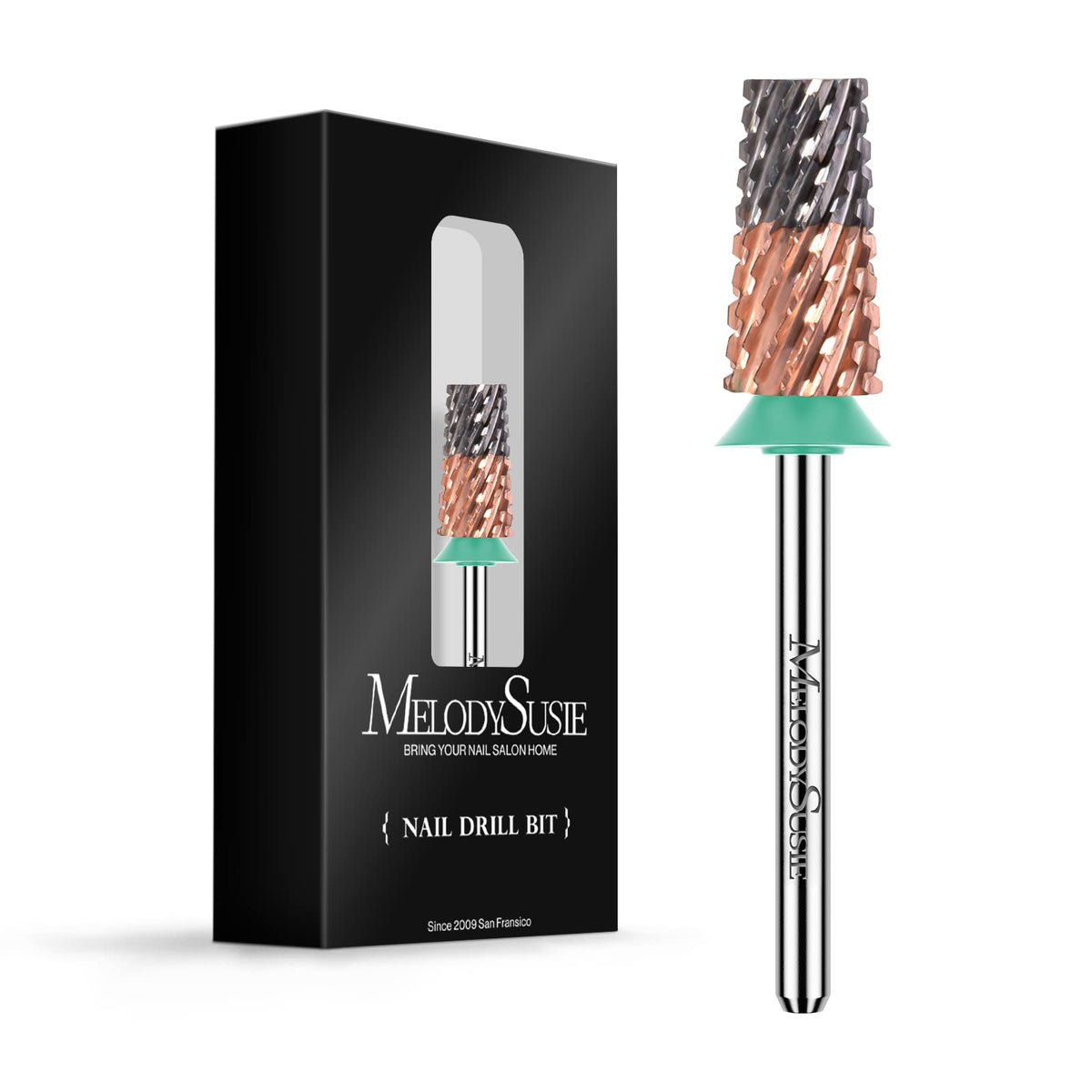 Melodysusie Tapered Barrel Nail Drill Bits, Coarse Carbide Tungsten For Manicure & Pedicure