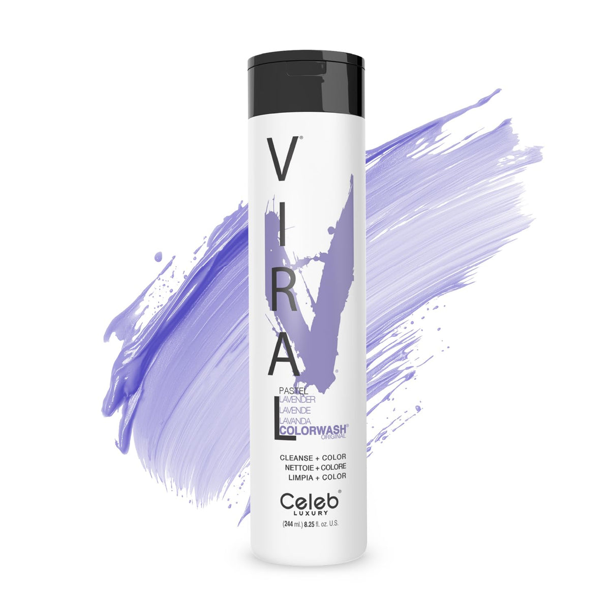 Celeb Luxury Pastel Lavender Colorwash - Semi-Permanent Hair Color Shampoo, 8.25 Fl Oz