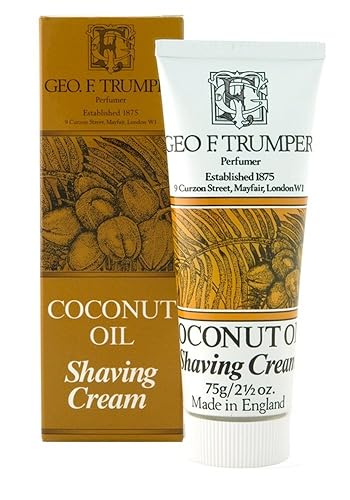 Geo F. Trumper Coconut Oil Soft Shaving Cream - 75G, Moisturizing & Rich Lather For Smooth Shaving