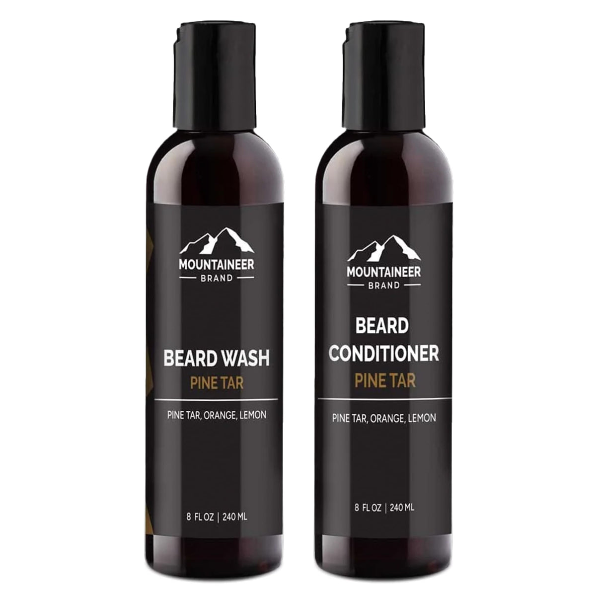 Mountaineer Brand Beard Wash & Conditioner Set | Pine Tar Scent | 8Oz, 2 Count