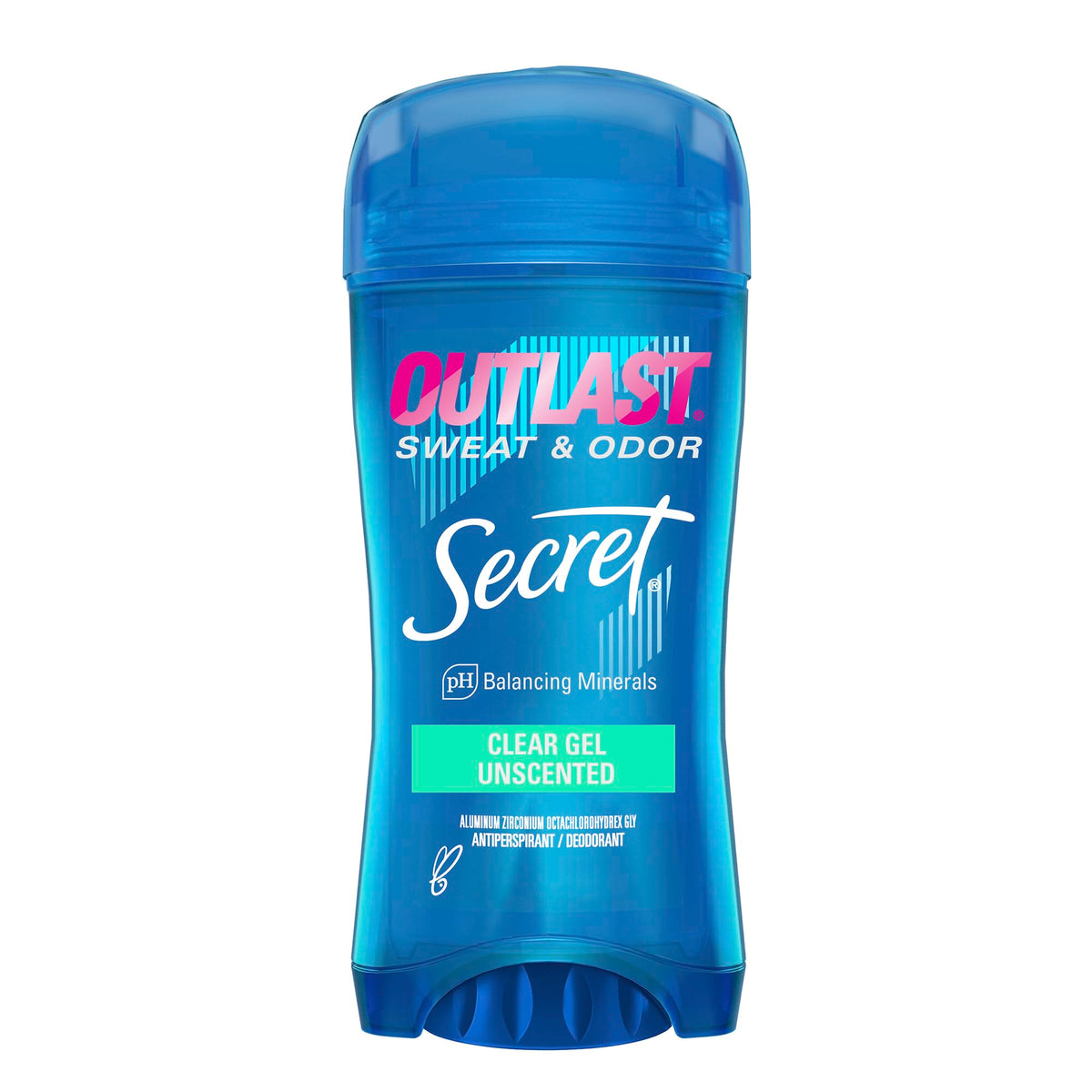 Secret Outlast Antiperspirant Deodorant For Women, Unscented Clear Gel, 2.6 Oz