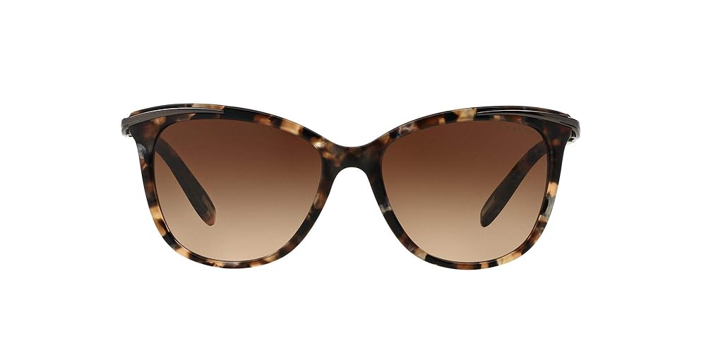 Ralph By Ralph Lauren Women'S Cat Eye Sunglasses, Shiny Brown Marble, 54 Mm