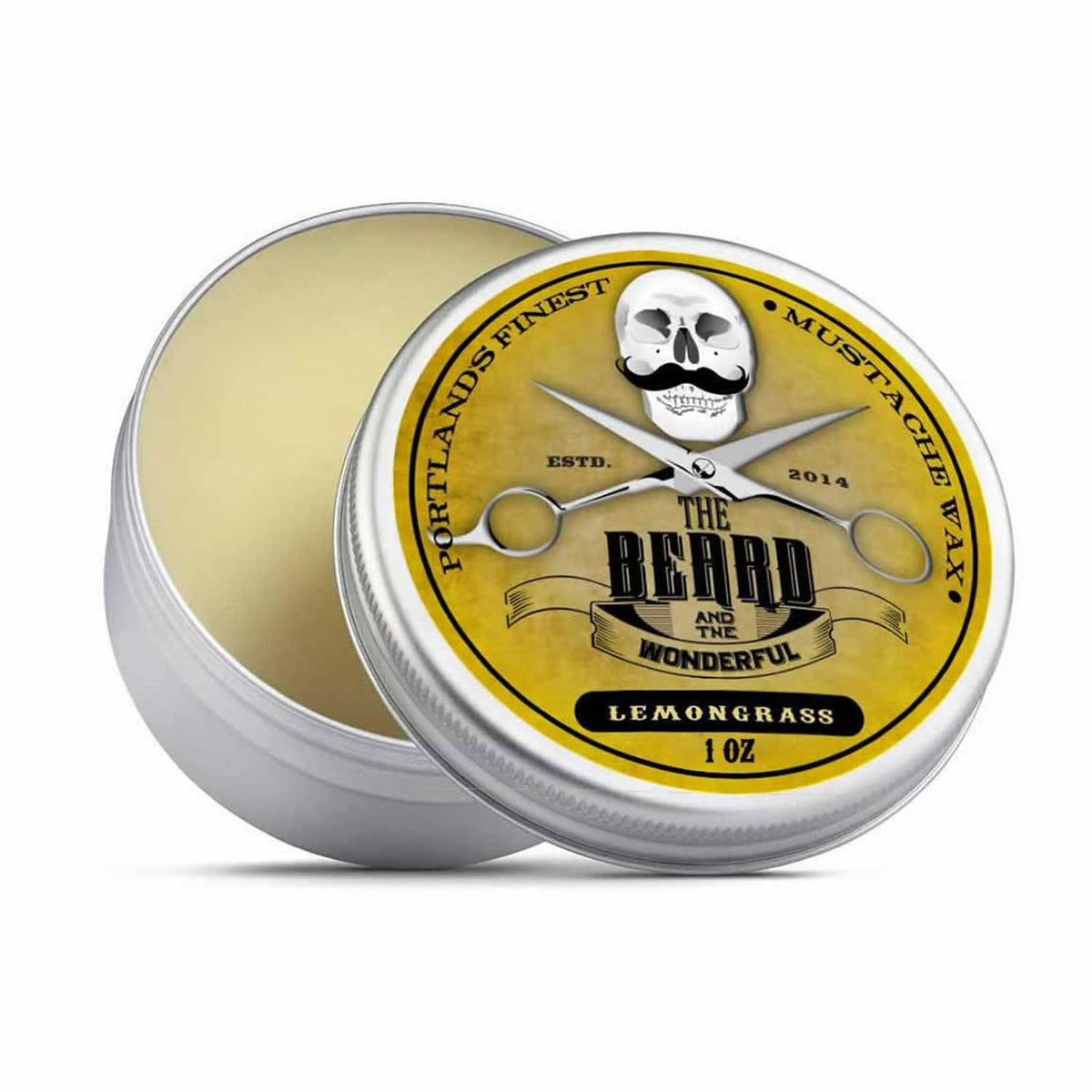 The Beard And The Wonderful Beard Wax 30Ml - Strong Hold, Organic, Lemongrass Scent For Men