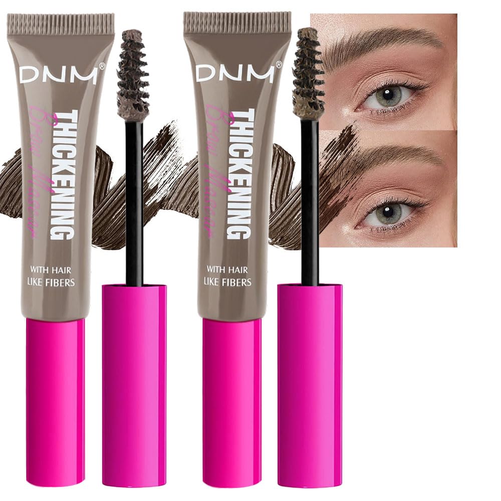 Bingbrush Tinted Thickening Brow Mascara - Waterproof, Transfer-Proof, 2Pcs Cool Blonde & Ash Brown