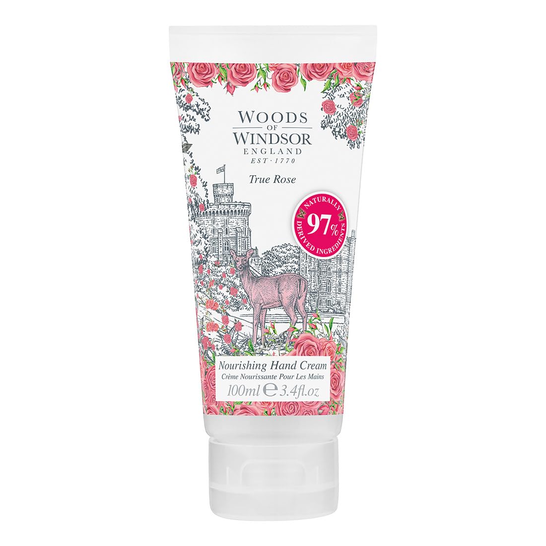 Woods Of Windsor True Rose Nourishing Hand Cream, 3.4 Oz - Hydrating Moisturizer