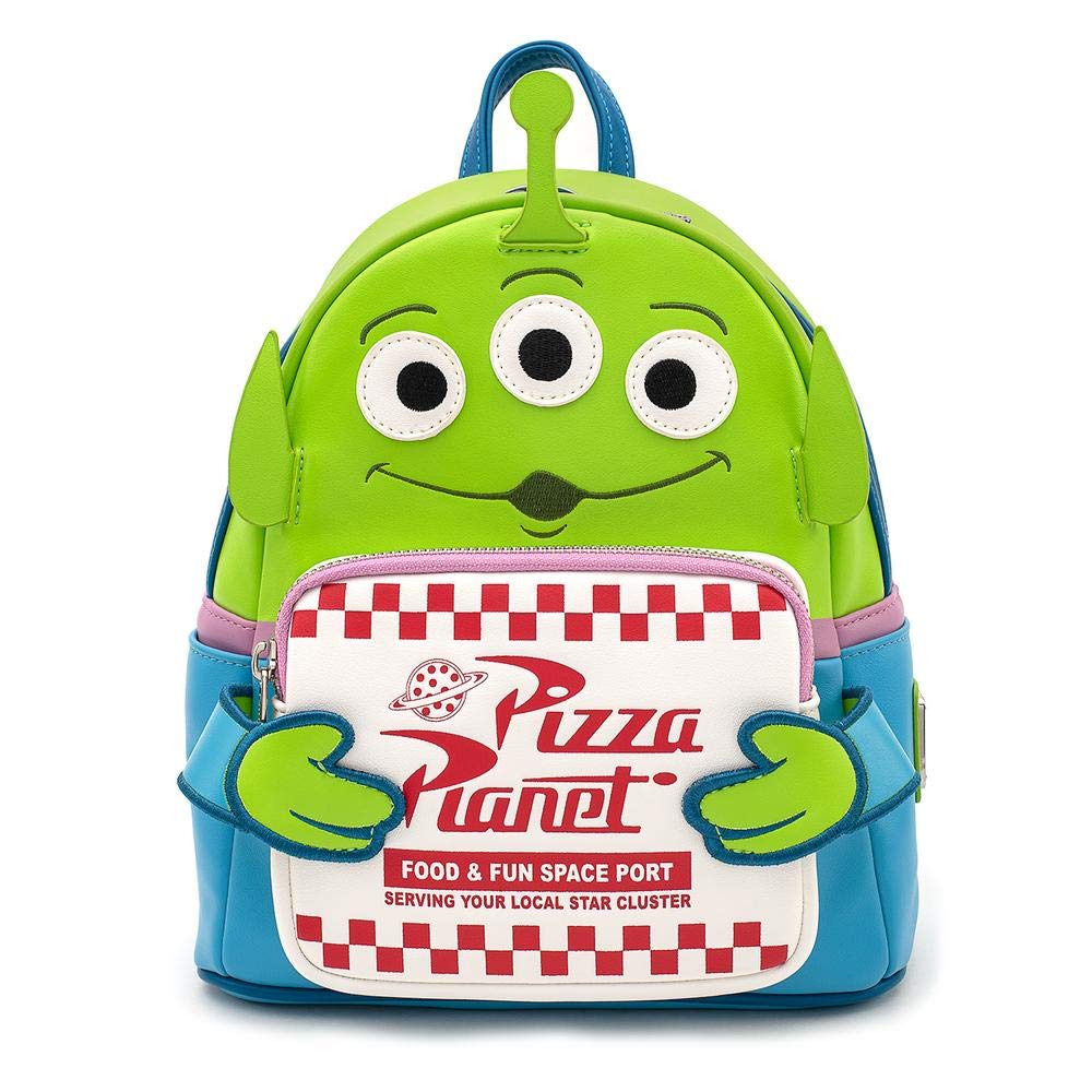 Loungefly Disney Toy Story Alien Pizza Planet Faux Leather Mini Backpack - Multi Color