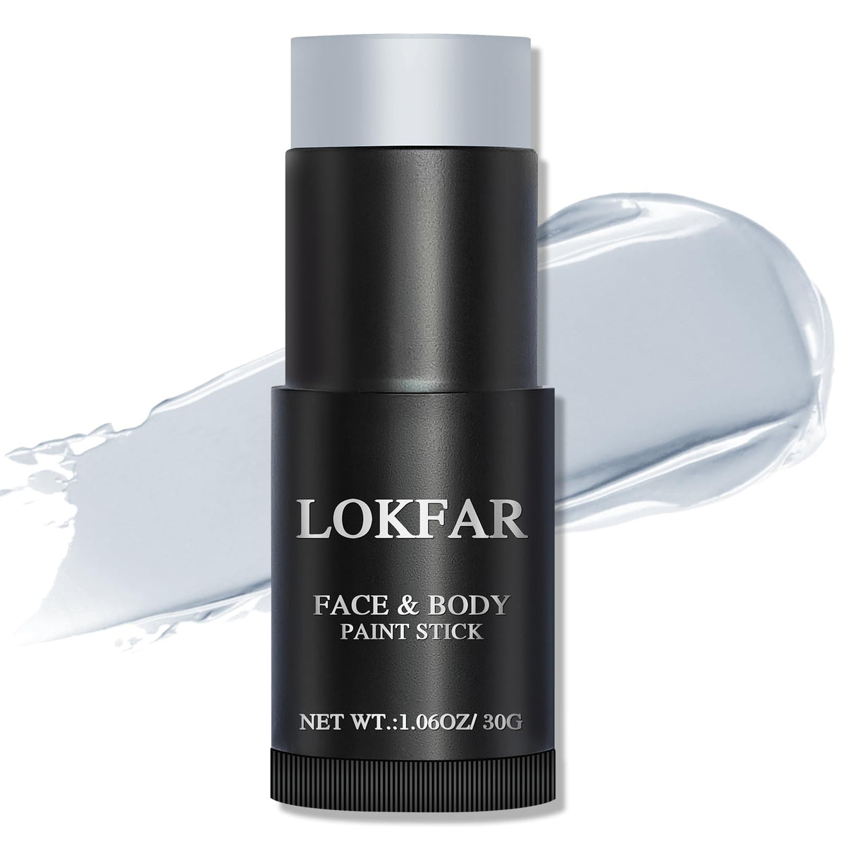 Lokfar Grey Face Paint Stick - Waterproof Full-Coverage Halloween Makeup For Zombie & Werewolf Cosplay