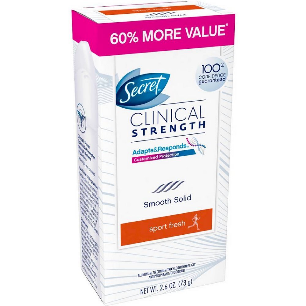 Secret Clinical Strength Anti-Perspirant Deodorant, Sport Fresh, 2.6 Oz (Pack Of 2)