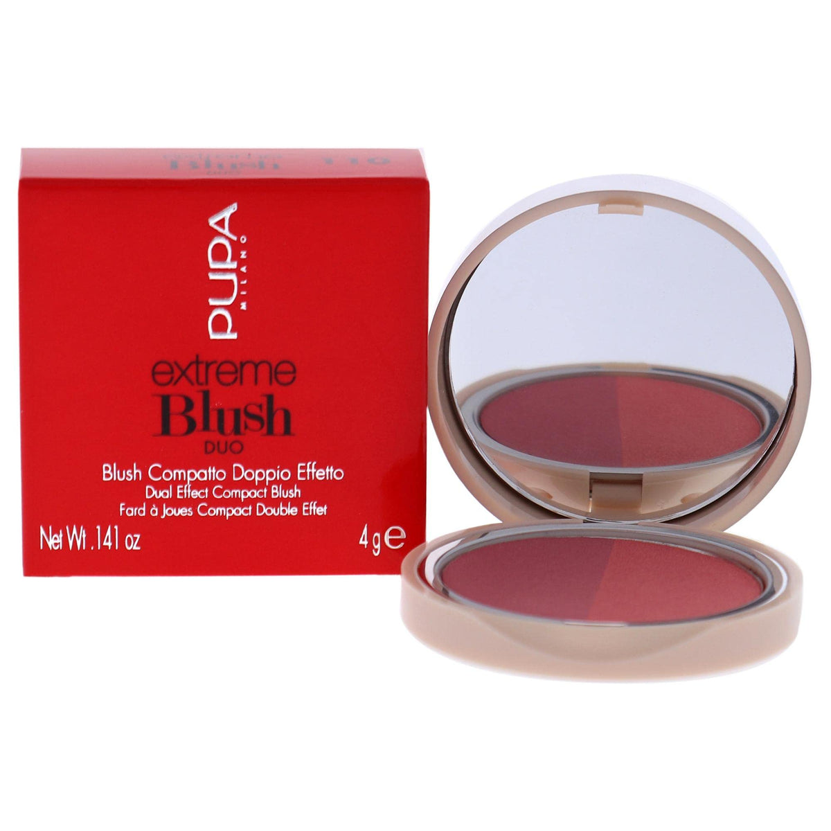 Pupa Milano Extreme Blush Duo, Glow Watermelon, Lightweight, 0.14 Oz - Sun-Kissed Glow