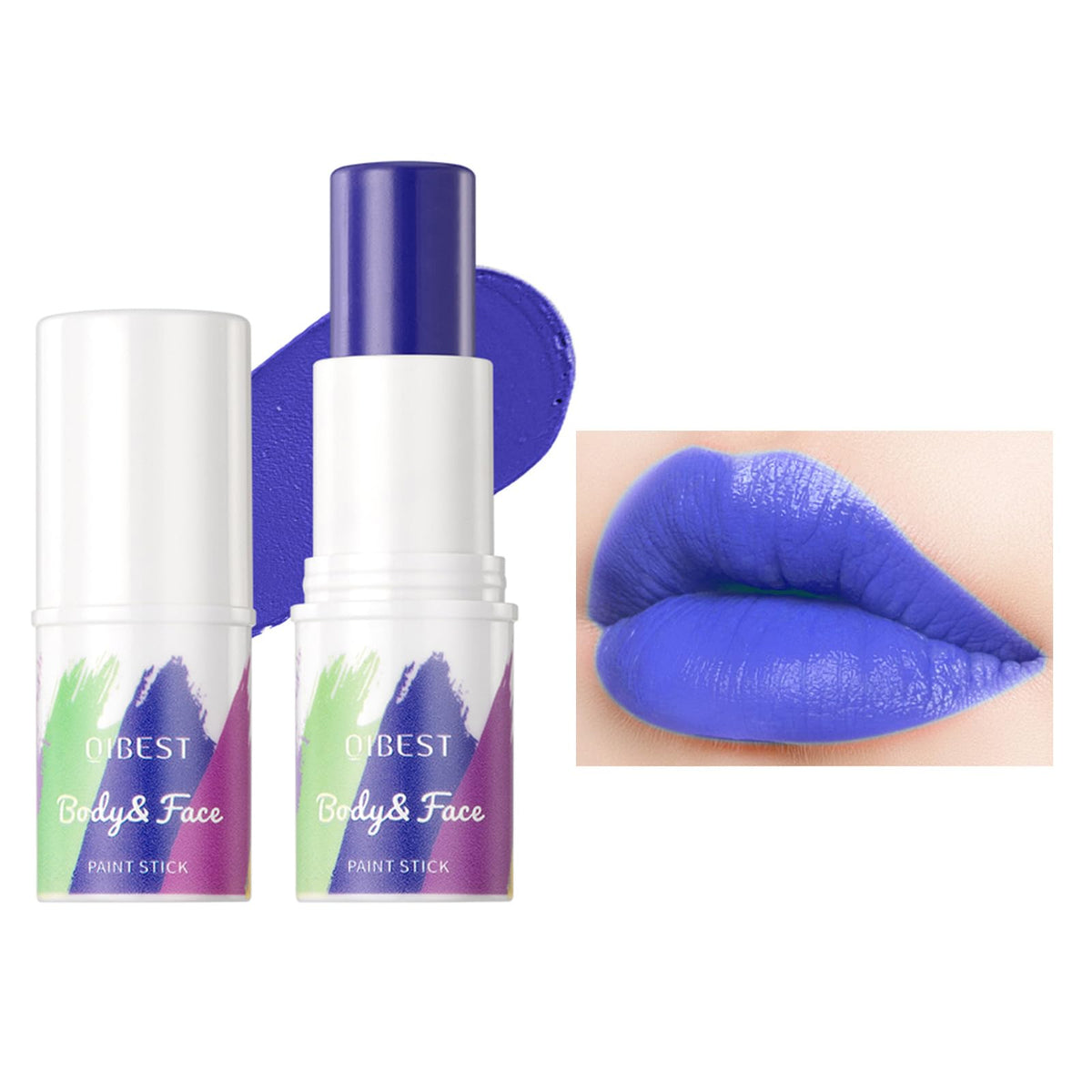 Dlzzrs Dark Blue Matte Lipstick - Long-Lasting, Waterproof, Non-Stick Cup, Goth Makeup, 0.25