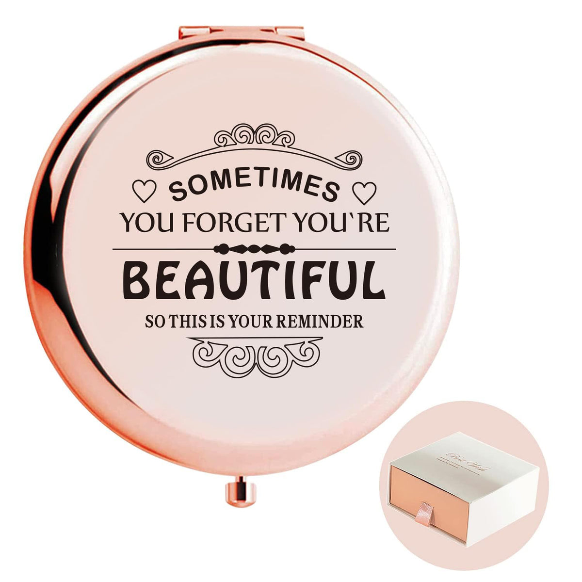 Aglaiprty Compact Mirror - Unique Personalized Gifts For Women, Moms & Best Friends