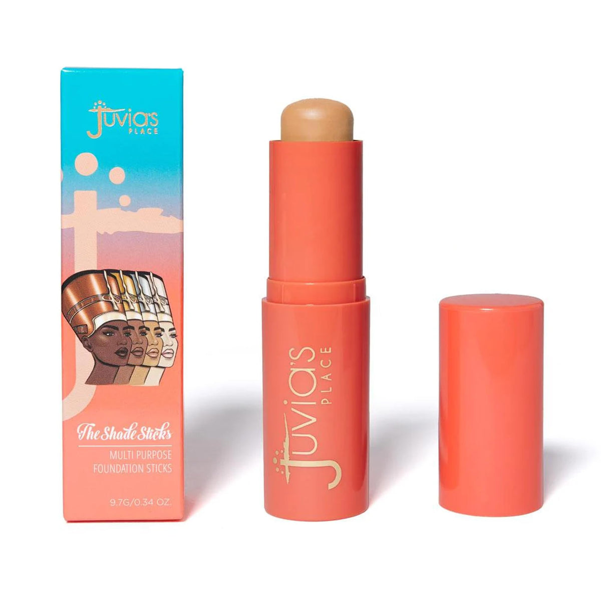 Juvia'S Place Shade Stick Foundation & Concealer, Nepal Medium, Golden Undertone, 0.34 Oz