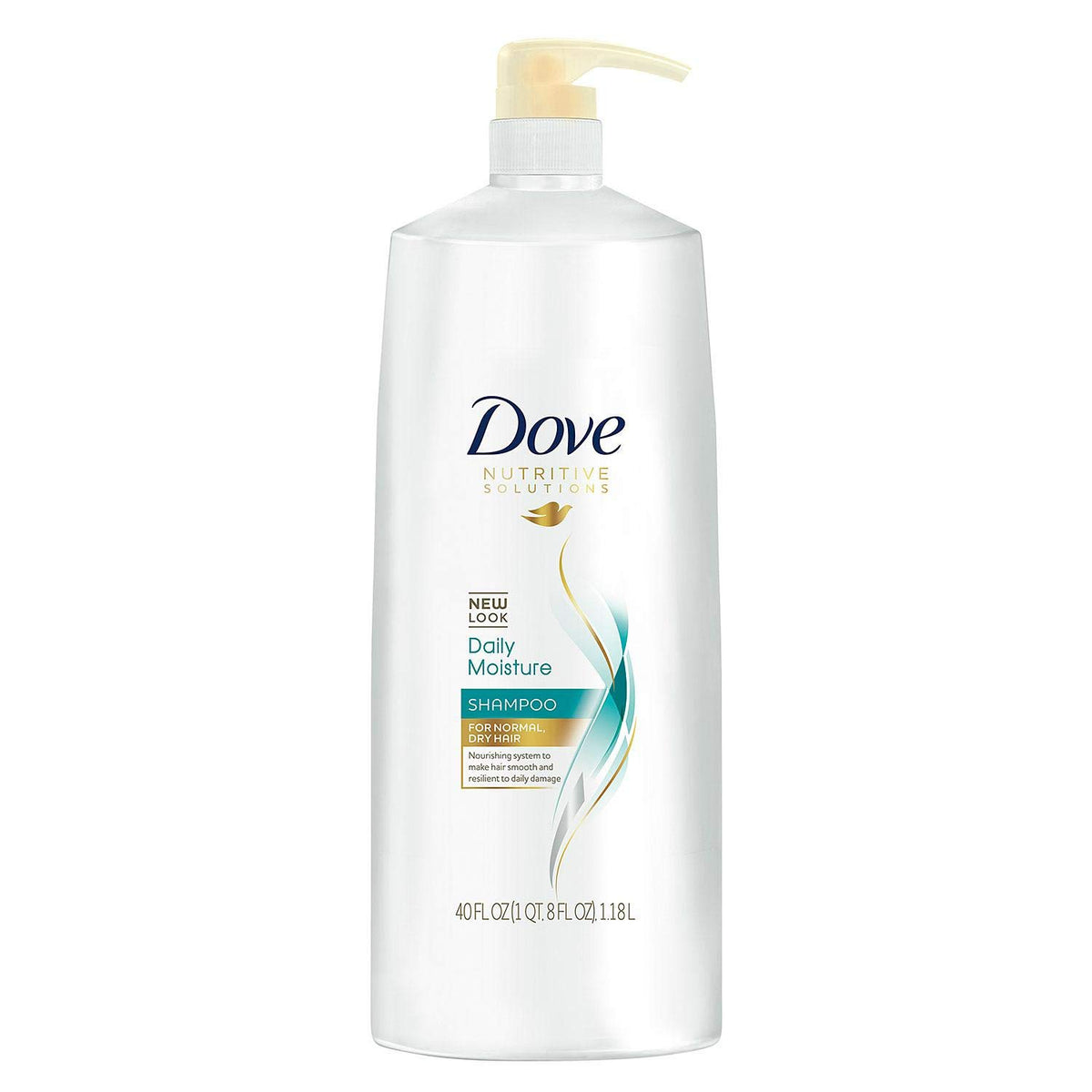 Dove Damage Therapy Daily Moisture Shampoo, 40 Oz Pump - 2 Pack, Hydrating & Nourishing