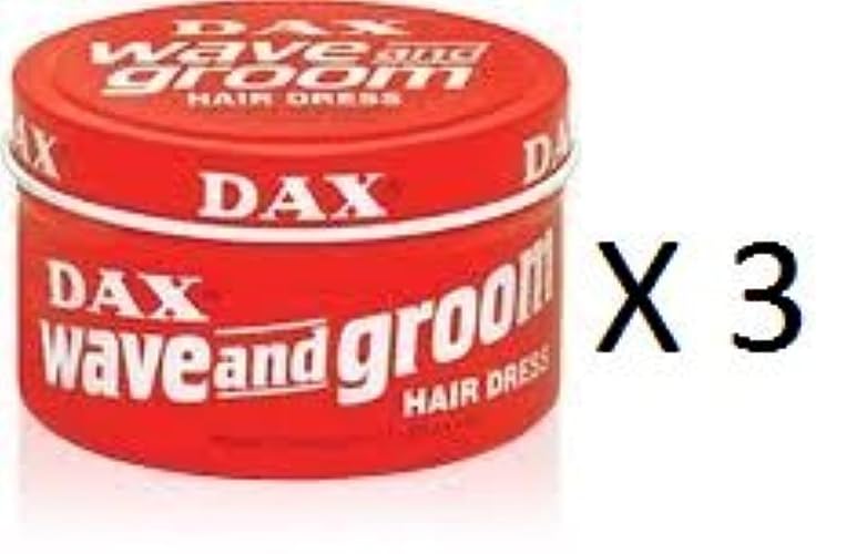 Dax Wave And Groom Hair Dress, 3.5 Oz - Pack Of 3, Men'S Hair Styling Cream