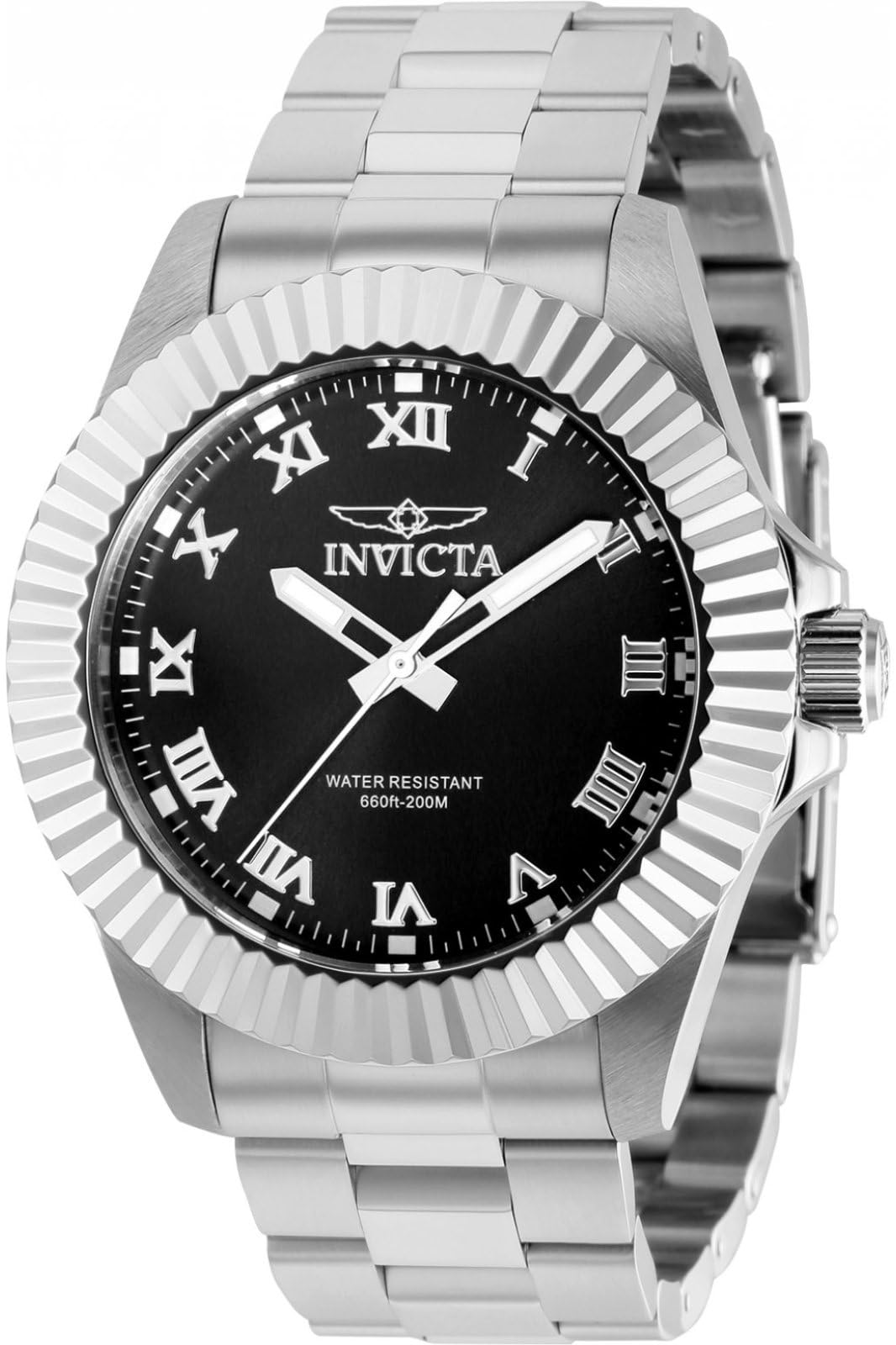 Invicta Pro Diver Men'S Watch 37404, 44Mm Stainless Steel, Black Dial, 200M Wr