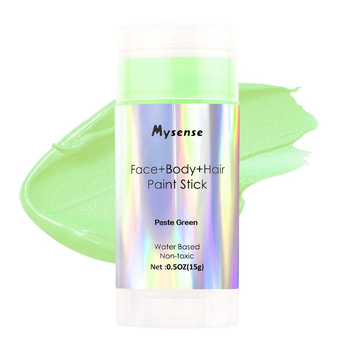 Mysense Pastel Green Hair Paint Stick - Washable Non-Toxic Color For Halloween Cosplay Makeup 0.5Oz