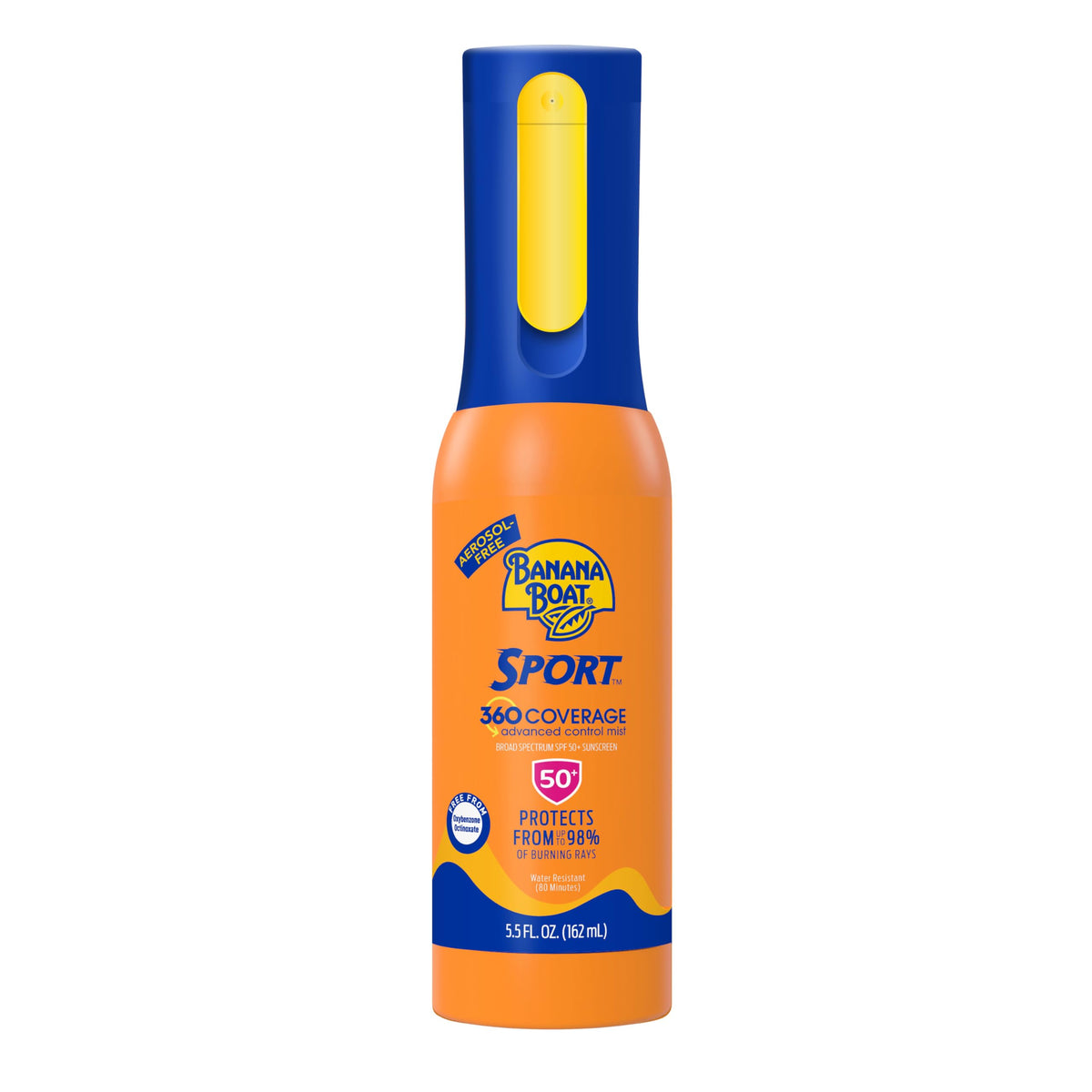 Banana Boat Sport Sunscreen Spray Spf 50 - 360° Coverage, Non-Aerosol, 5.5Oz Refillable