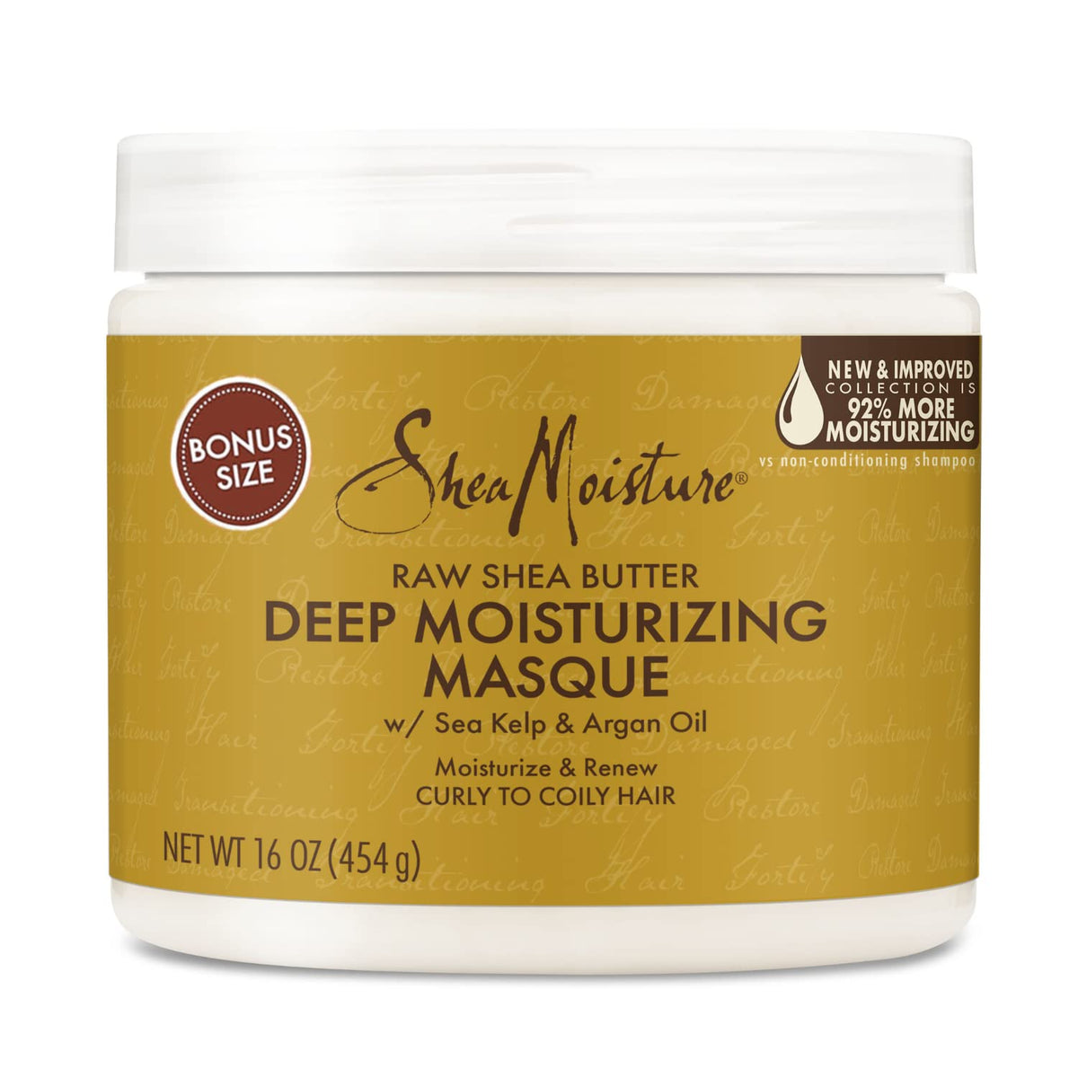 Sheamoisture Deep Treatment Hair Mask, Raw Shea Butter & Argan Oil, 16 Oz - Curly Hair Care