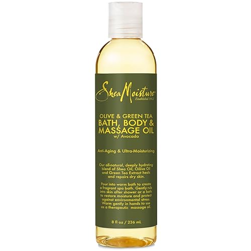 Sheamoisture Massage Oil, Olive & Green Tea With Avocado Oil, 8 Fl Oz - Deeply Moisturizing For