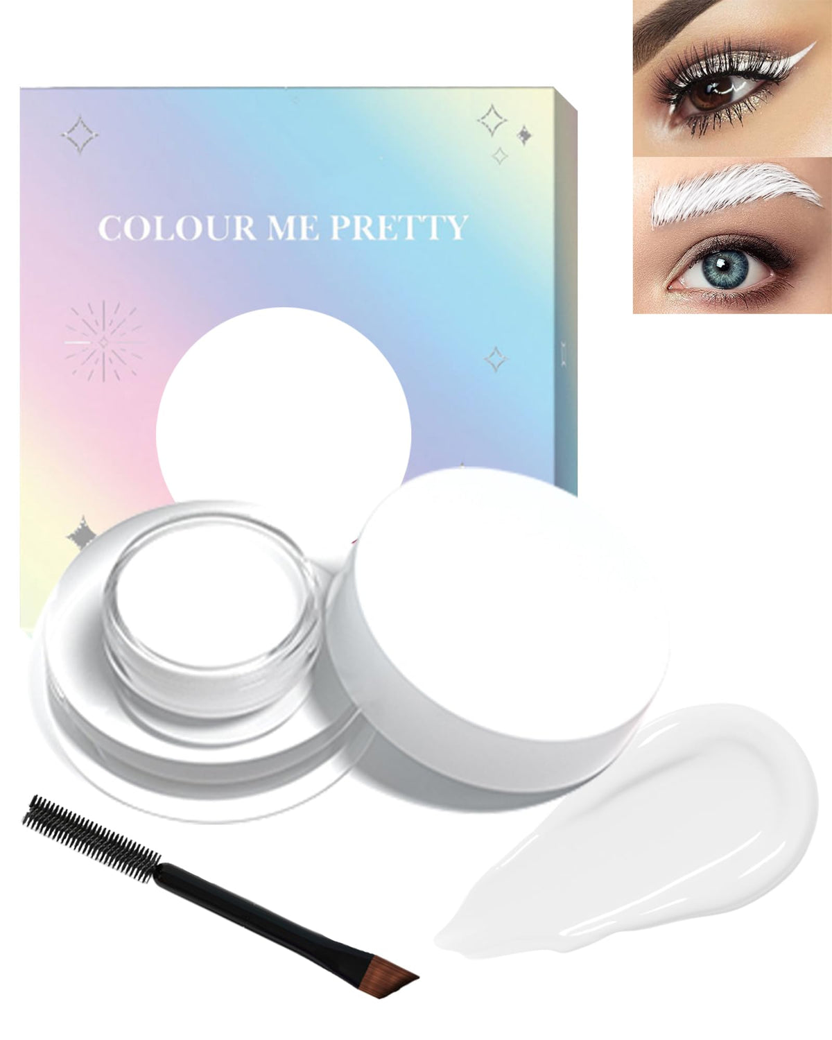 Lysdefeu Waterproof Matte Gel Eyeliner Pot - White Long Lasting, Smudge-Proof For Halloween Makeup