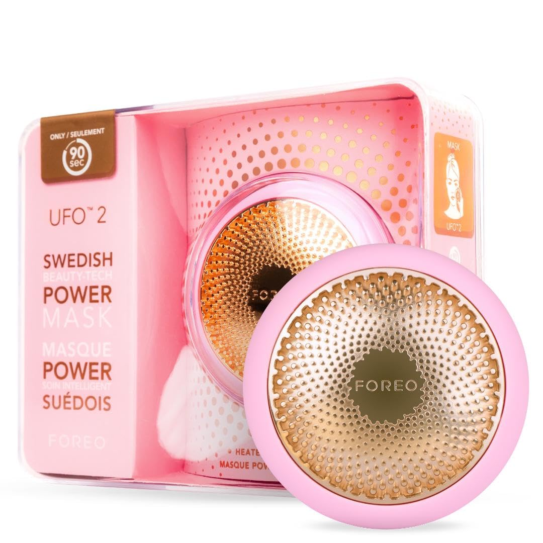 Foreo Ufo 2 Face Mask - Warming Moisturizer For Dark Spots, Acne Scars & Anti Aging - Pearl Pink