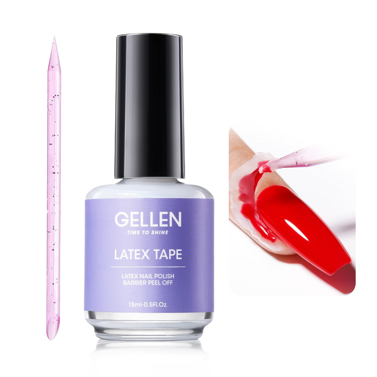 Gellen Liquid Latex For Nails, Peel Off Cuticle Guard, 15Ml Nail Art Protector, White