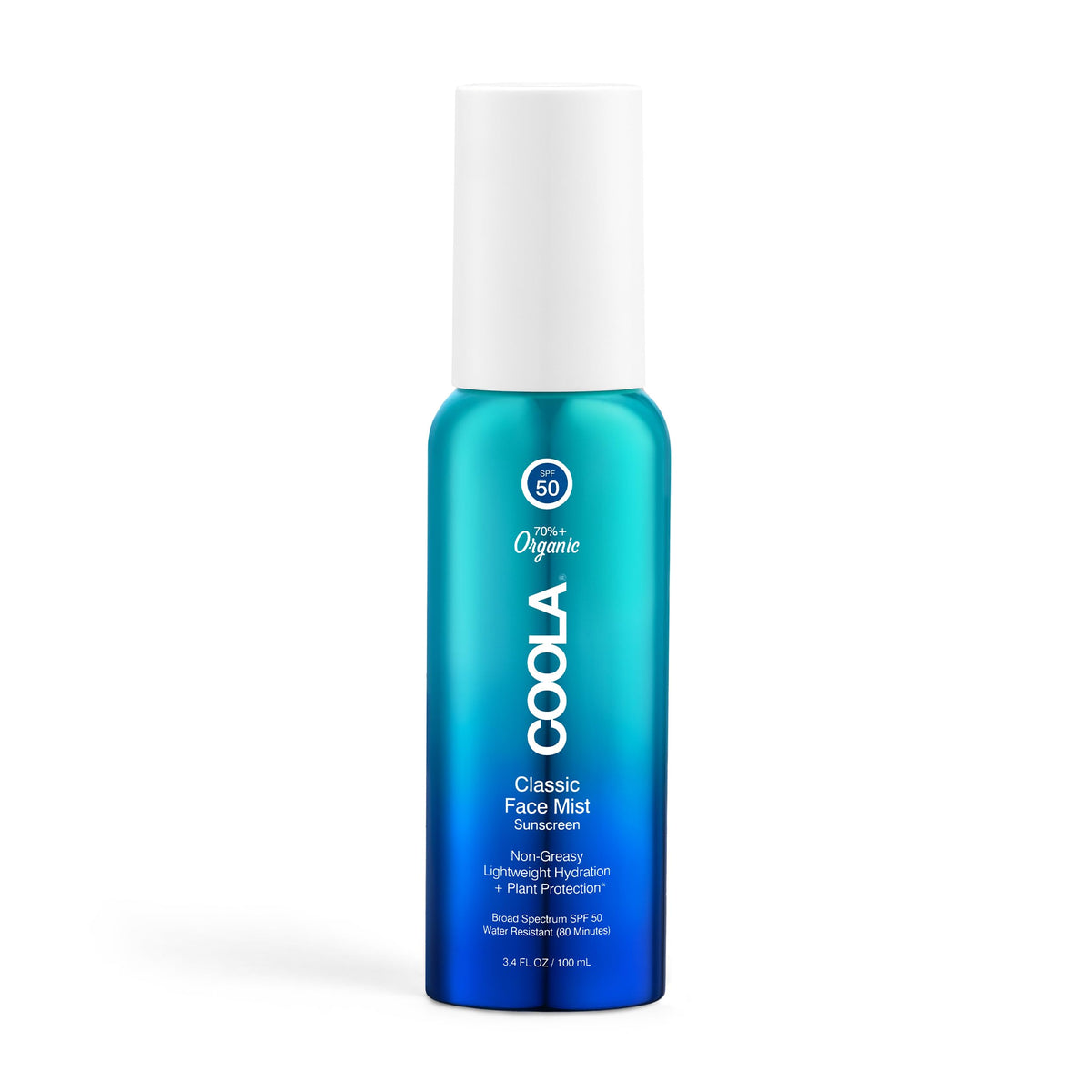 Coola Organic Sunscreen Spf 50 Face Mist, Vegan & Gluten Free, 3.4 Fl Oz