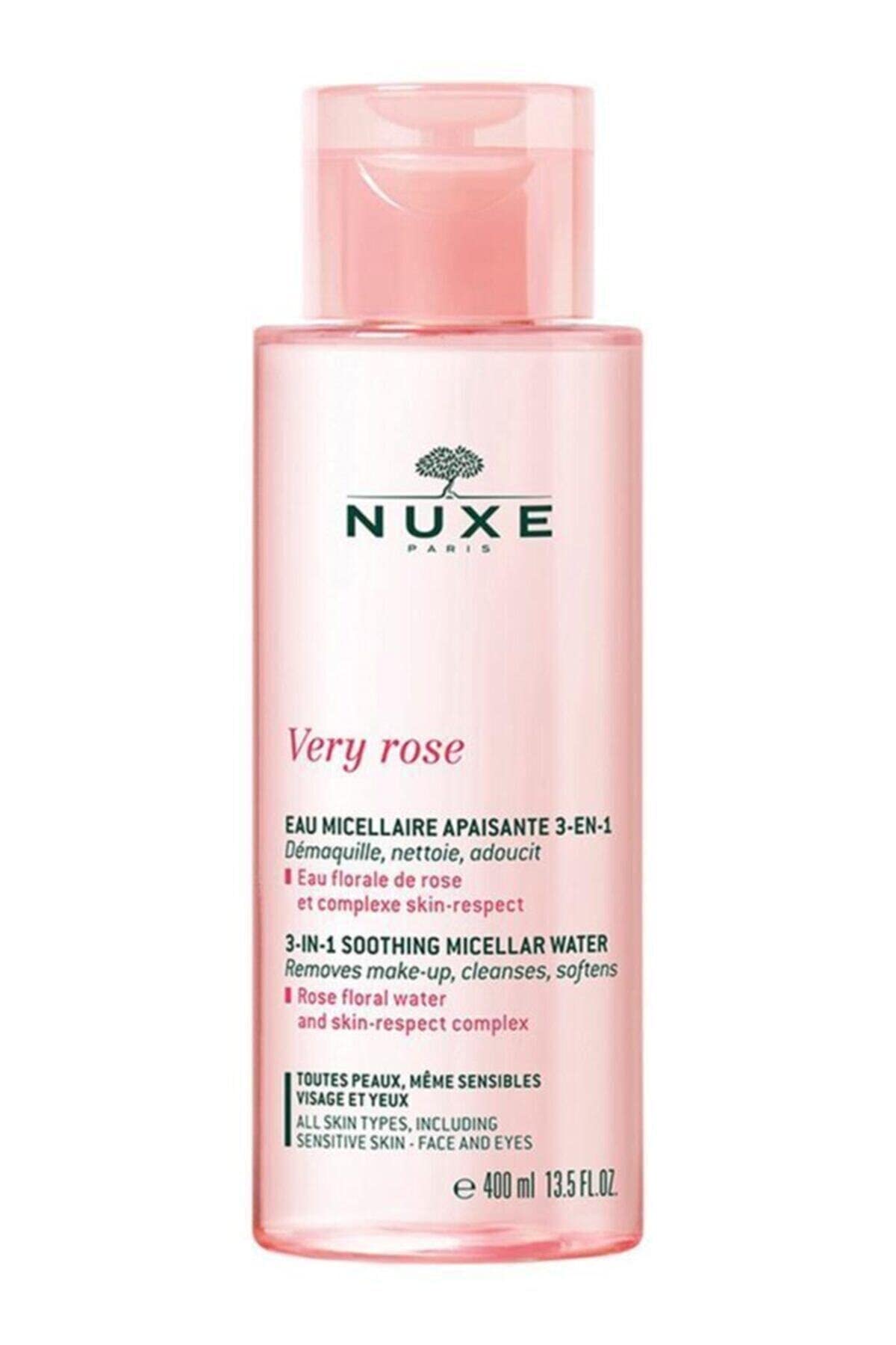 Nuxe Very Rose Micellar Water For Sensitive Skin - 400G (13.5Oz) - Gentle Cleanser