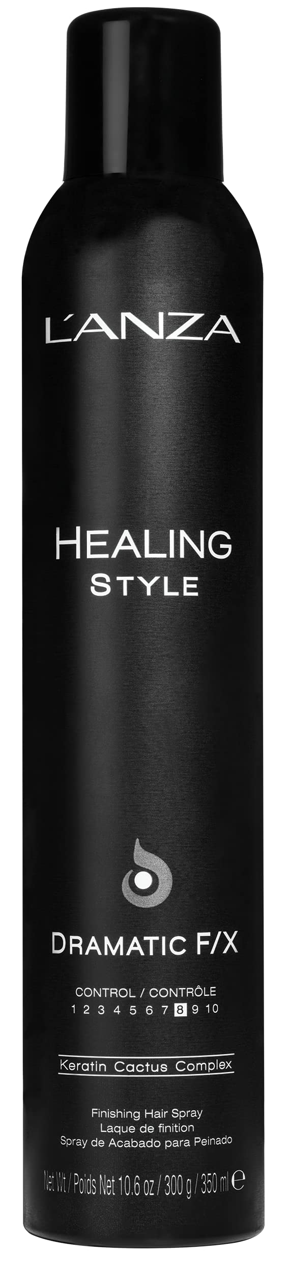 L'Anza Healing Style Dramatic F/X Hair Spray, Strong Hold, Uv & Heat Protection, 10.6 Oz