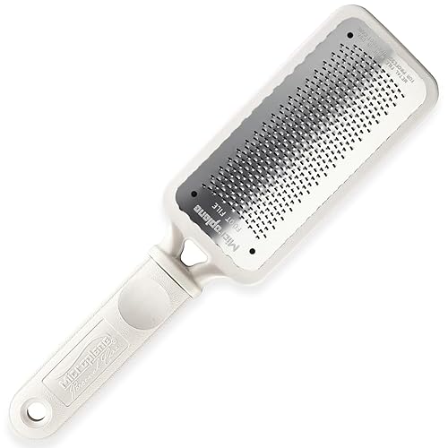 Microplane Colossal Foot File - Stainless Steel Dead Skin Remover, White Pedicure Tool