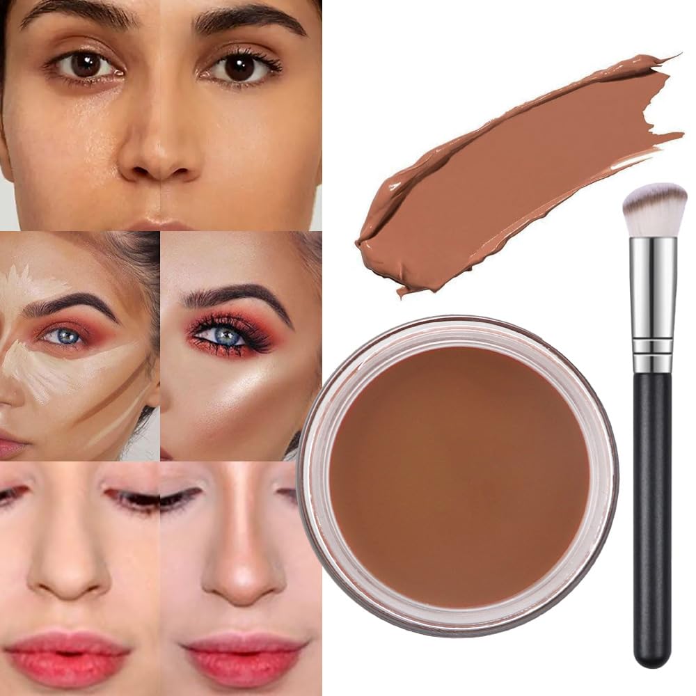 Kaely Full Coverage Concealer Set - Waterproof Brightener & Corrector For Dark Circles, A-07 Deep