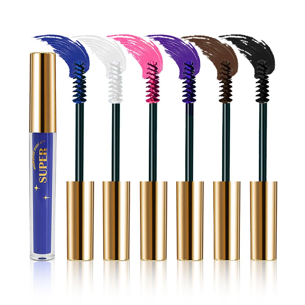 Wantuoluo Waterproof 6Pcs Colorful Mascara Set - Lengthening, Curling, Cruelty-Free