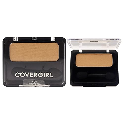 Covergirl Eye Enhancers Eyeshadow - Glitzy Gold, Silky Formula, Double-Ended Applicator