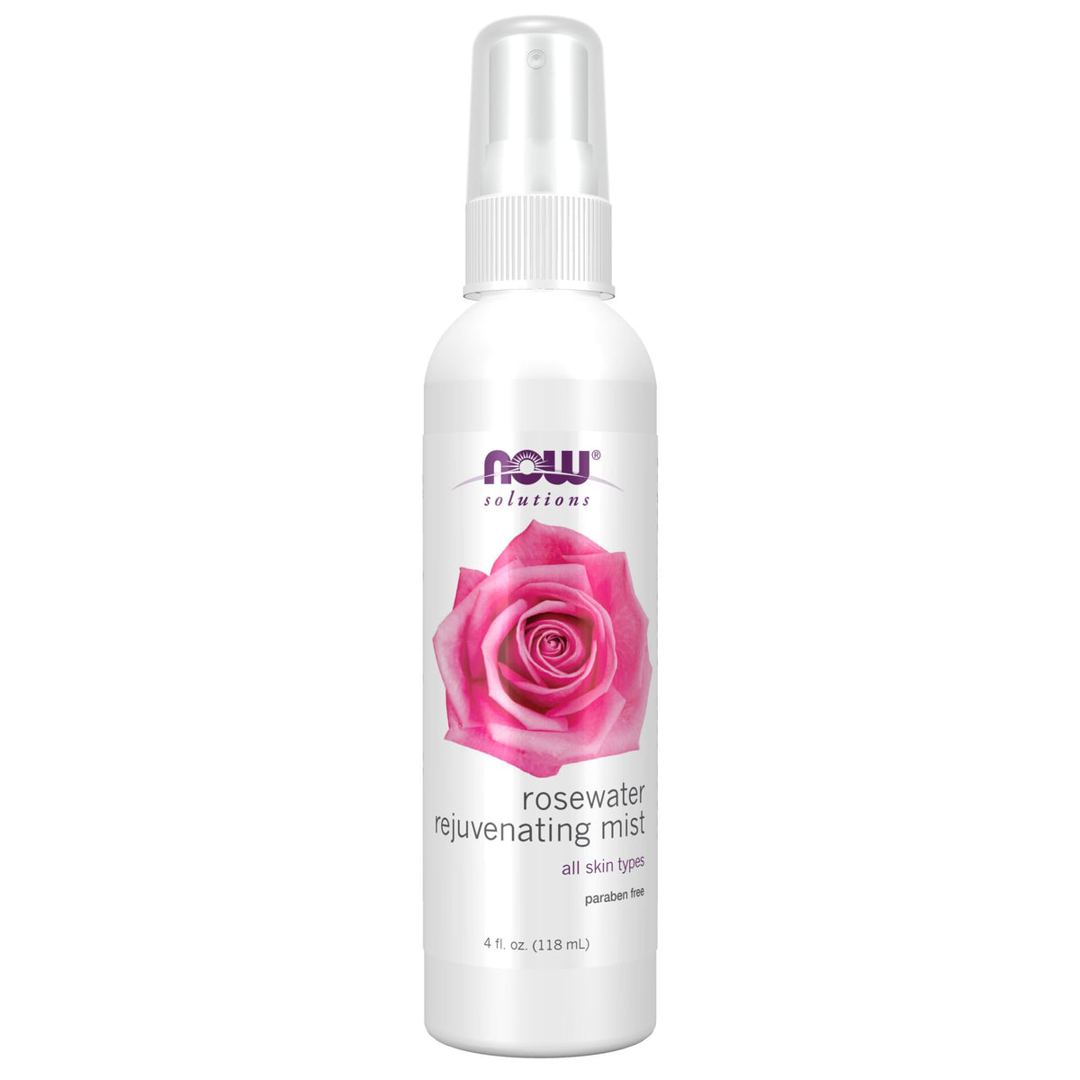 Now Foods Rosewater Rejuvenating Mist - Hydrating Spray For Skin & Hair, 4 Fl Oz