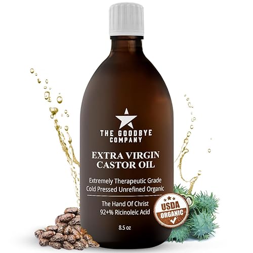 The Goodbye Company Organic Castor Oil 100% Pure Extra Virgin Cold Pressed 250Ml For Skin & Hair