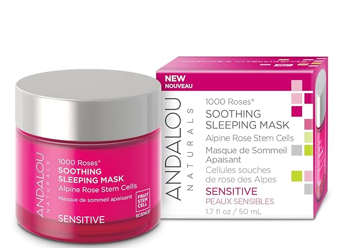 Andalou Naturals 1000 Roses Soothing Sleeping Mask, 1.7 Fl Oz - Hydrating Rose Facial Mask