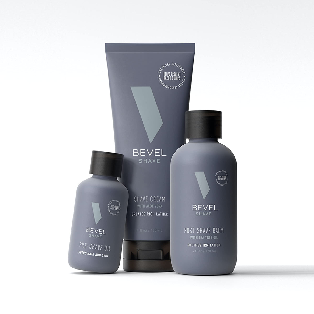 Bevel Shaving Kit For Men - Pre Shave Oil, Shaving Cream & After Shave Balm, 3 Piece Set