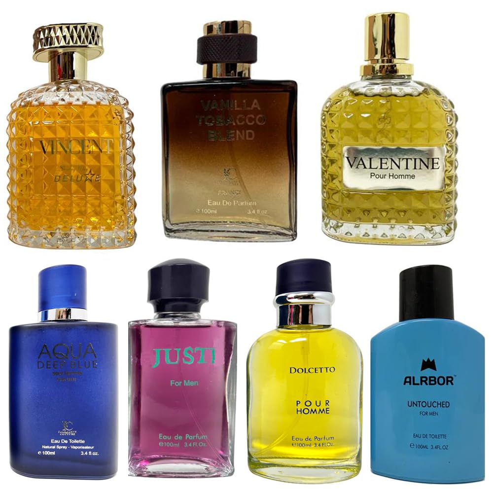 A Center Cologne For Men - 5Pcs Eau De Toilette Natural Spray, 100Ml Multi Scent Perfume