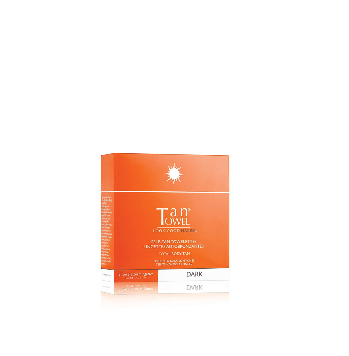 Tantowel Dark Full Body Tan Towelettes - 5 Pack, 0.5 Fl Oz Each For A Flawless Tan