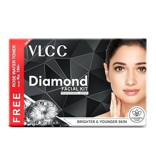 Vlcc Diamond Facial Kit - 5 Piece Set For Salon-Like Glow | Cleanser, Scrub, Cream & More